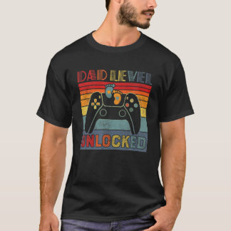 Game Lover Vaderdag  Pap Niveau Onvergrendeld T-shirt