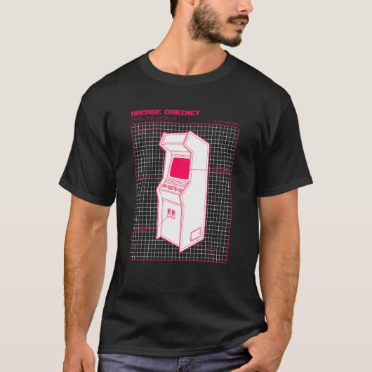 Game-machine console-terugzetapparaat van 80 en 90 t-shirt (Voorkant)