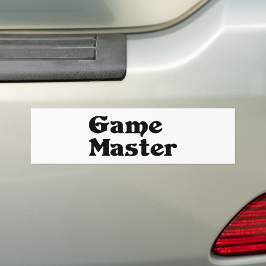 Game Master Bumpersticker (Op auto)