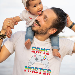 Game Master Gamer Vader Vaderdag Heren Wit T-shirt