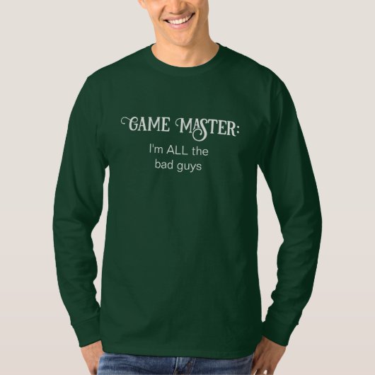 Game Master Ik ben de slechteriken Mannen T-shirt (Voorkant)