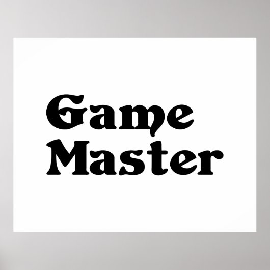 Game Master Poster (Voorkant)