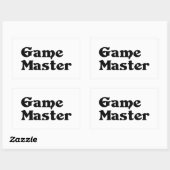 Game Master Rechthoekige Sticker (Vel)