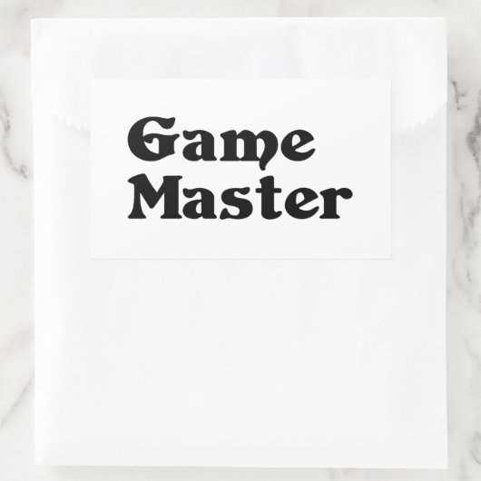 Game Master Rechthoekige Sticker (Tas)