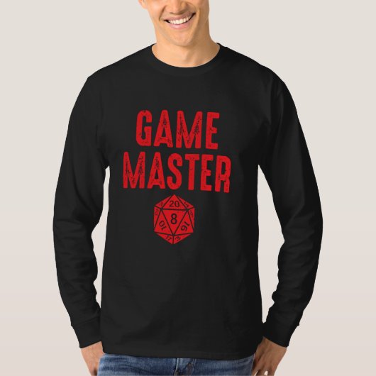 Game Master Tabletop Rpg D20-gamer T-shirt (Voorkant)