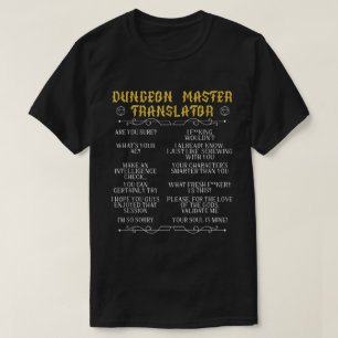 Game Master Vertaler RPG Tabletop Humor T-shirt