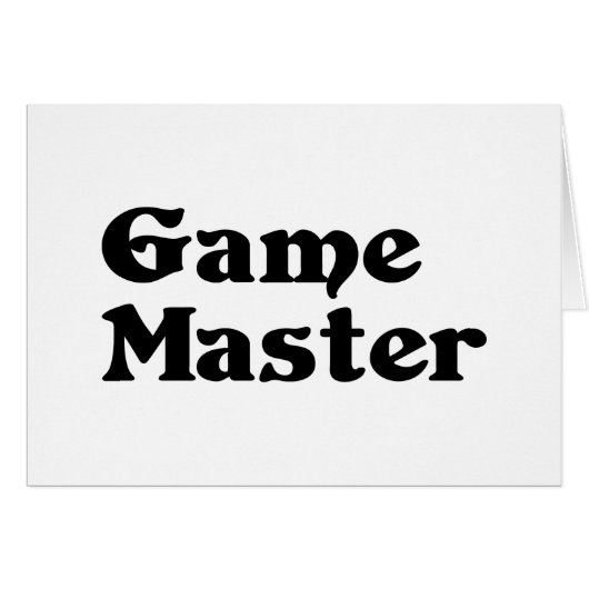 Game Master Wenskaarten (Voorkant Horizontaal)