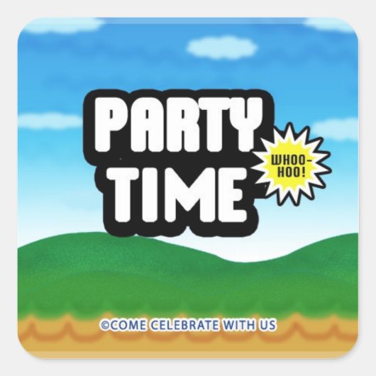 Game Menu Uitnodiging Envelop Sticker Seal (Voorkant)