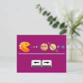 Game met planeten grappig aangepast Briefkaart (Staand voorkant)