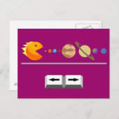 Game met planeten grappig aangepast Briefkaart (Voorkant / Achterkant)