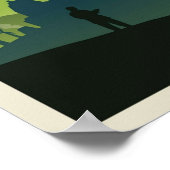 Game minimalistische reisstijl op het netbord poster (Hoek)