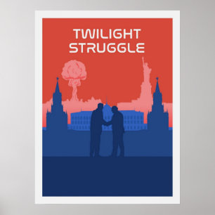 Game-minimalistische reiswieg met wielslipstok poster