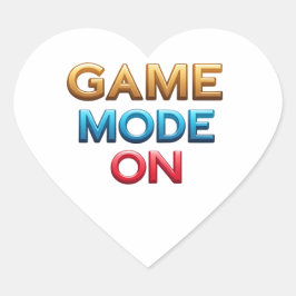 Game Mode On Hart Sticker