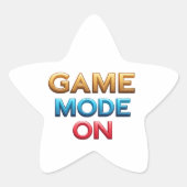 Game Mode On Ster Sticker (Voorkant)