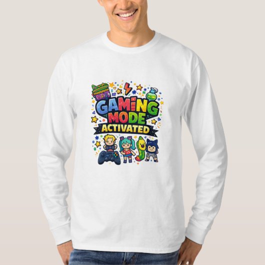 Game Modus Geactiveerd T-shirt (Voorkant)