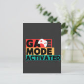 Game Modus Geactiveerde Gamer Controller Kunst Briefkaart (Staand voorkant)