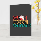 Game Modus Geactiveerde Gamer Controller Kunst Kaart (Gele Bloem)