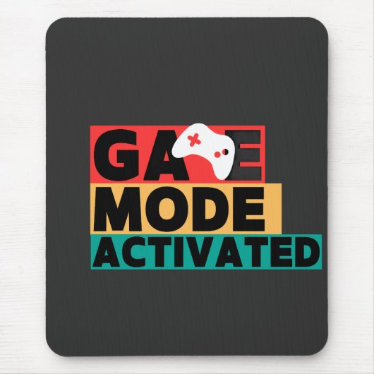 Game Modus Geactiveerde Gamer Controller Kunst Muismat (Voorkant)