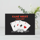 GAME NACHTINVITATIES - Lucky gevoel, Kaarten (Staand voorkant)