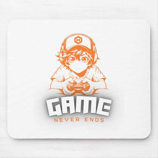 Game Never Ends Mousepad Muismat (Voorkant)