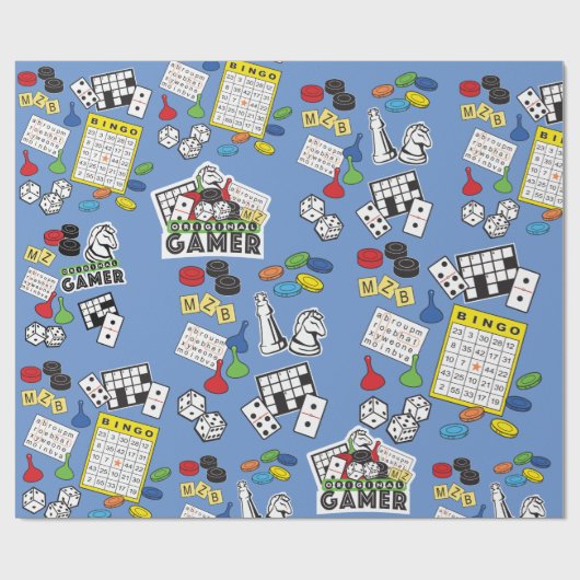 Game Night, Board Games en Word Puzzles Cadeaupapier (Vlak)