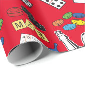 Game Night, Board Games en Word Puzzles Cadeaupapier (Rol Hoek)