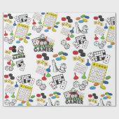 Game Night, Board Games en Word Puzzles Cadeaupapier (Vlak)