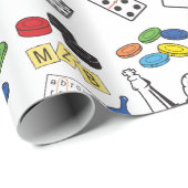 Game Night, Board Games en Word Puzzles Cadeaupapier (Rol Hoek)