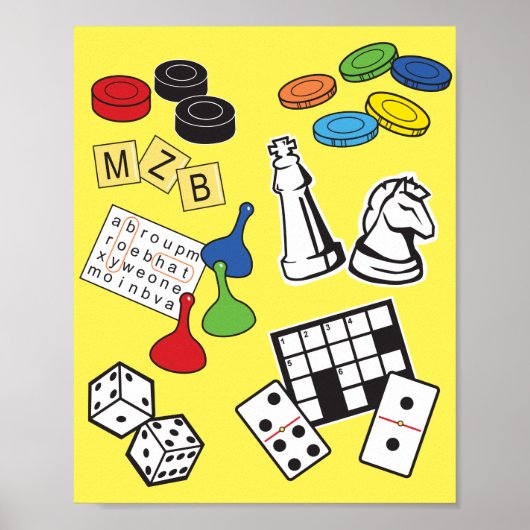 game Night, Board Games en Word Puzzles Poster (Voorkant)