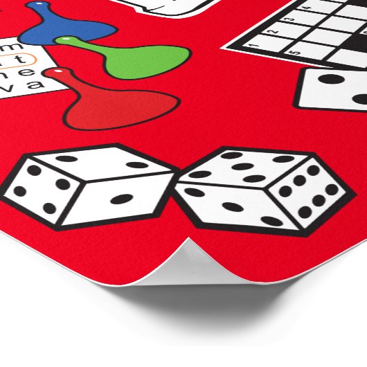 game Night, Board Games en Word Puzzles Poster (Hoek)