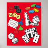 game Night, Board Games en Word Puzzles Poster (Voorkant)