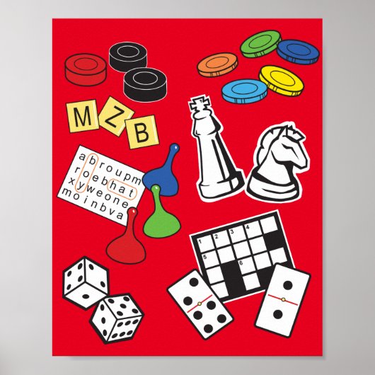 game Night, Board Games en Word Puzzles Poster (Voorkant)