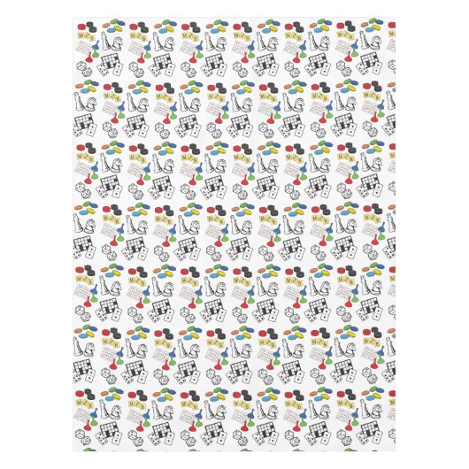 Game Night, Board Games en Word Puzzles Tafelkleed (Voorkant)