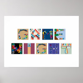 Game Night Board-Poster voor gamealfabet Poster