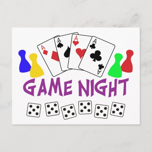 Game Night Briefkaart (Voorkant)
