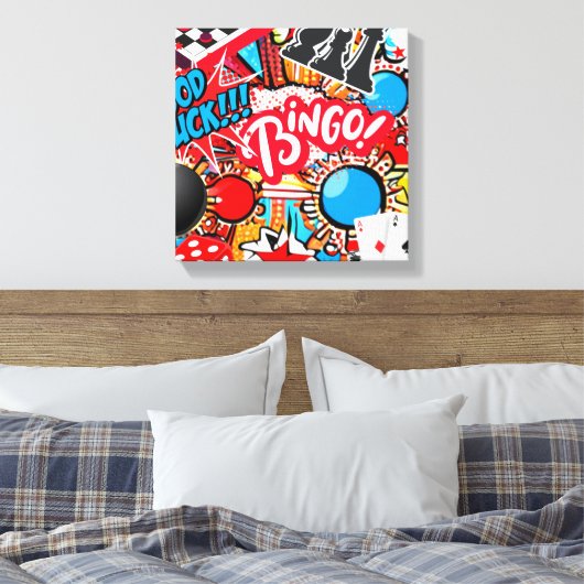 Game Night Canvas Afdruk (Insitu (Slaapkamer))