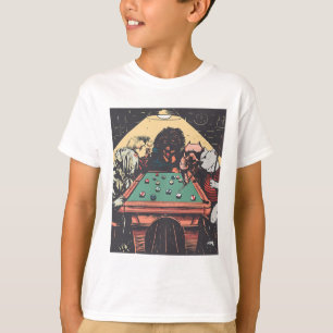 Game Night Dogs on Billiards Pool Table Shooing 8 T-shirt