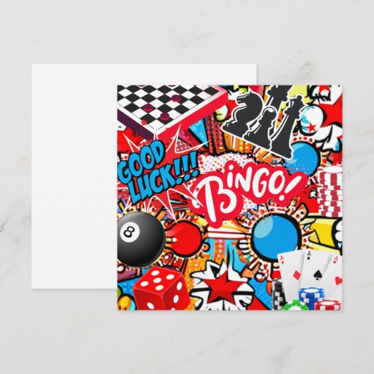 Game Night Feestdagenkaart (Voorkant / Achterkant)