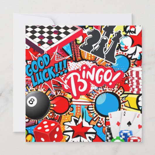 Game Night Feestdagenkaart (Voorkant)