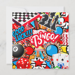 Game Night Feestdagenkaart