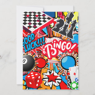 Game Night Feestdagenkaart