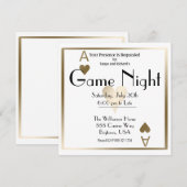 Game Night Gold Ace Hearts Kaart (Voorkant / Achterkant)