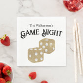 Game Night Gold Glitter Dice Servet (Insitu)