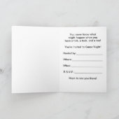 Game Night Invitation, Funny Tic Tac Toe Kaart (Binnen)