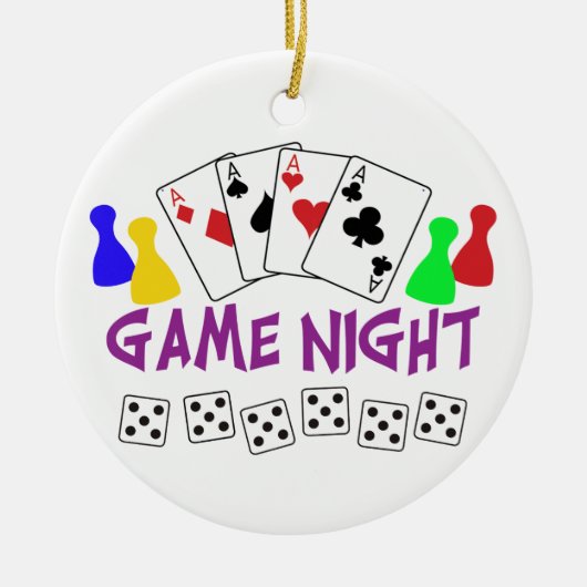 Game Night Keramisch Ornament (Voorkant)