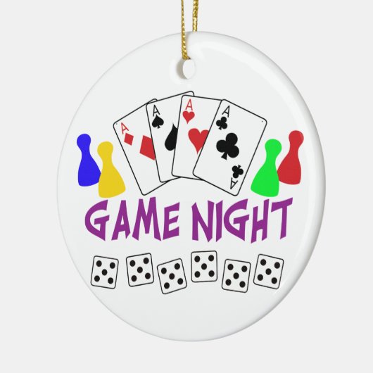 Game Night Keramisch Ornament (Links)