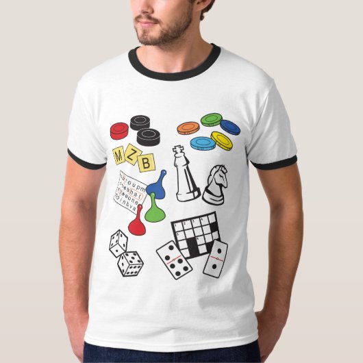 Game Night, klaar voor games, puzzels en nog veel T-shirt (Voorkant)