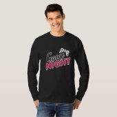 Game Night met Game Controller roze en zwart T-shirt (Voorkant volledig)