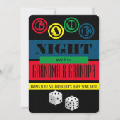 Game Night met Grandouders Fun Invitation Kaart (Voorkant)