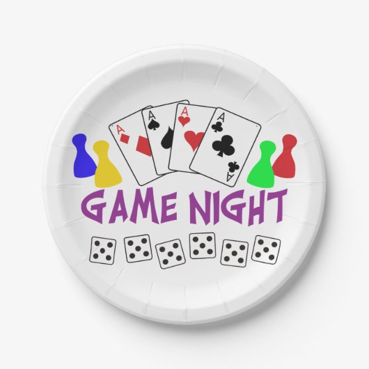 Game Night Papieren Bordje (Voorkant)